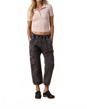 NSF Shailey Paperbag Waist Pant - Black