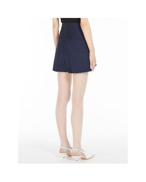 ショートパンツ SPORTMAX SS25 LACRIMA - Cotton shorts (2512141052600 005) Sportmax cotton shorts Lacrima black color smooth