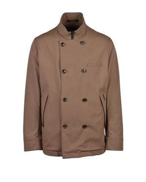 Montecore Pikot Stretch Overcoat - Brown