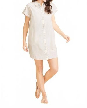 Sitano Riga Short Sleeve Short Dress - White