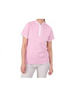 Abacus Sportswear Turnberry Half Zip Polo - Pink