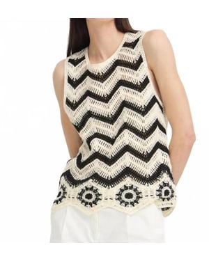 B.Young Oesra Crochet Tank - White