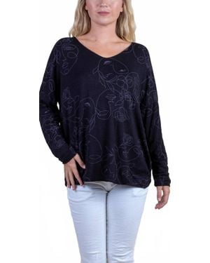 Gigi Moda La Faccia Top - Blue
