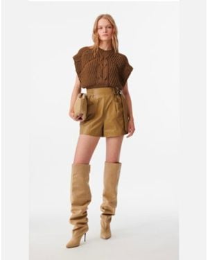 IRO Kalis Knit Short Sleeve Top - Natural
