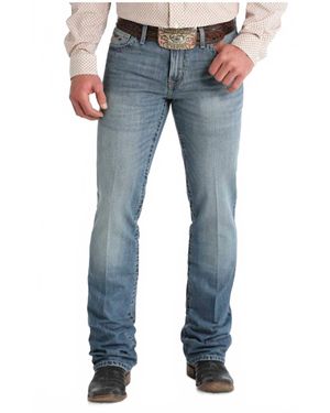 Cinch Ian Mid Rise Slim Boot Cut Jeans - Blue