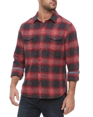 Flag & Anthem Wheatland Double Pocket Stretch Flannel Shirt - Red