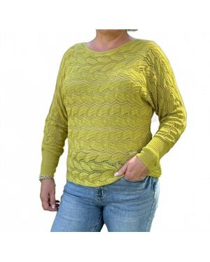 Eesome Falling For Crochet Sweater - Green