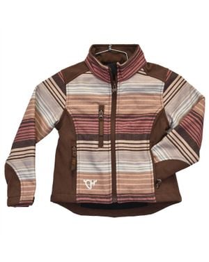 Cowboy Hardware Girls Youth Poly Shell Jacket - Brown