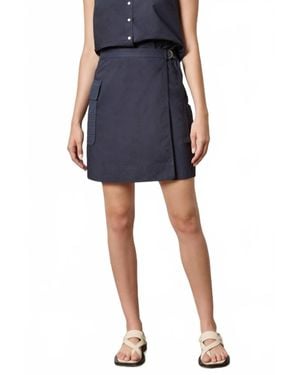 Lilla P Eyelet Pocket Wrap Skirt - Blue