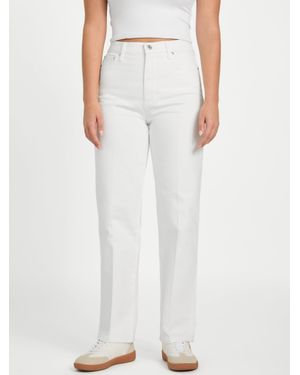 Guess Caleena High-Rise Straight Jeans - White