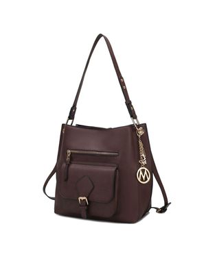 MKF Collection by Mia K Yves Vegan Leather 's Hobo Bag - Brown