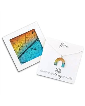 Foterra Jewelry Leaf Necklace - Blue
