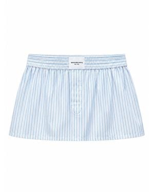 Alexander Wang Multicolor Striped Mini Boxer Skort - Blue