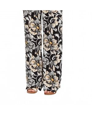 Drew Hattie Floral Pants - Black
