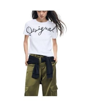 Desigual Cotton T-Shirt - White