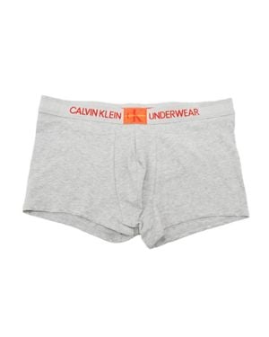 Calvin Klein Monogram Cotton Trunks - Gray