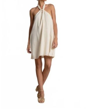 Elan Lucia Flowy Halter Dress - Natural
