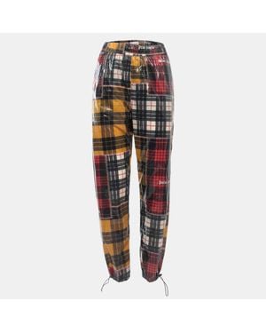 Palm Angels Checkered Nylon Straight Pants - Multicolor