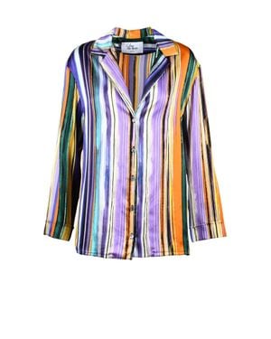 SLEEP NO MORE Silk Shirt - Blue