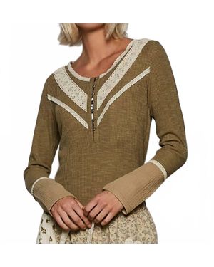 Pol Vintage Gauze Long Sleeve Shirt - Green