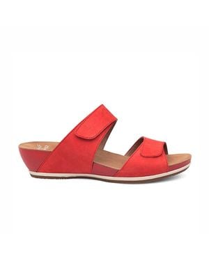 Dansko Vienna Milled Wedge Sandal - Red