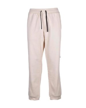 EA7 Relaxed Fit Cream Sweatpants With Vertical Logo Detail - Multicolor