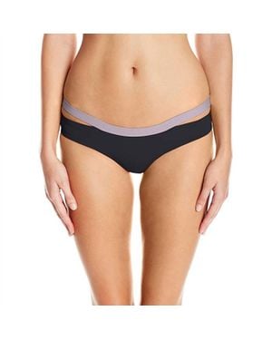 LSPACE Color Block Hollywood Bikini Bottom - Black