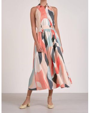 Elan Prism Midi Dress - Pink