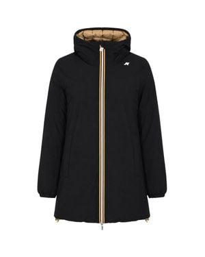 K-Way Sophie St Thermo Double Reversible Hooded Down Jacket - Black