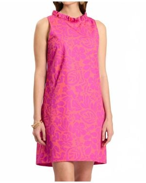 tyler boe Ella Floral Ruffle Back Dress - Pink