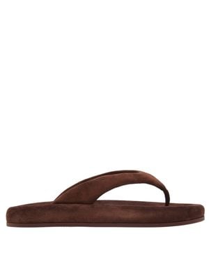 Ferragamo Ferragamo Dylan Suede Platform Sandals - Brown