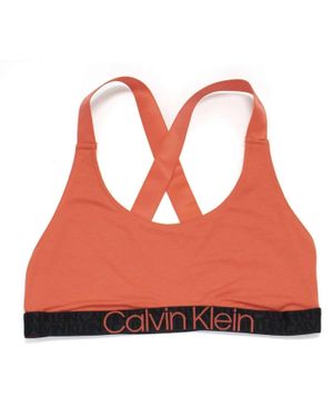 Calvin Klein Reconsidered Comfort Unlined Bralette - Orange