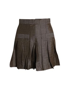 Sandro Sandro Gael Layered Pleated Jacquard Shorts - Gray