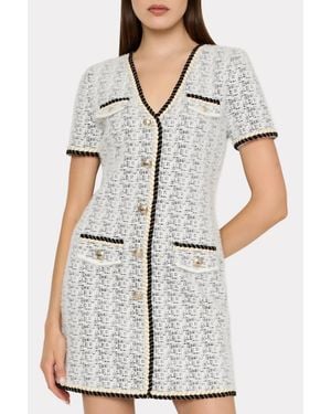 MILLY Braided Mini Dress - Gray