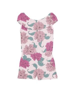 KICKEE Gril's Summer Romper - Purple