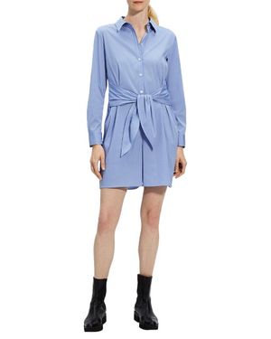 Theory Tie Waist Romper - Blue