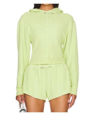 SAMI MIRO VINTAGE Mini Safety Pin Pullover Hoodie - Green