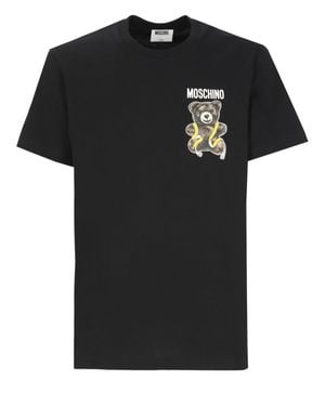 Moschino Short-Sleeve Teddy Bear Print Cotton T-Shirt - Black