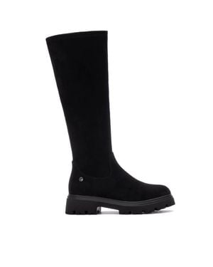 Xti Suede Dress Boots By - Black