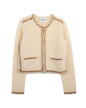Isabel Marant Merino Tweed Cardigan - Natural
