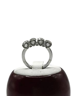 Milano Jewelry 5-Stone Round Anniversary Band Ring - Black