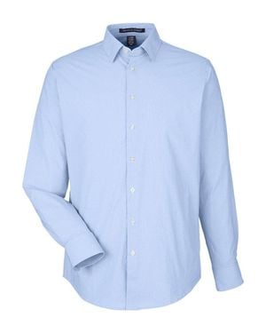 Devon & Jones Crownlux Performance Microstripe Dress Shirt - Blue