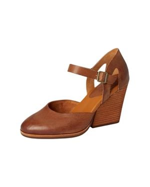 Kork-Ease Harlow Stacked Heel Shoes - Brown