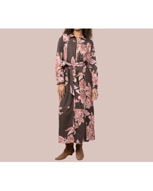 Uncle Frank The Valentina Botanical Maxi Dress - Black