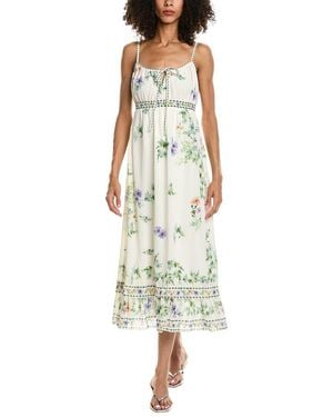 Max Studio Sleeveless Tie Front Midi Dress - Green