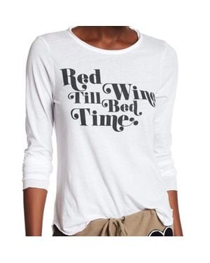 Chaser Brand Wine Til Bed Time Tee - White