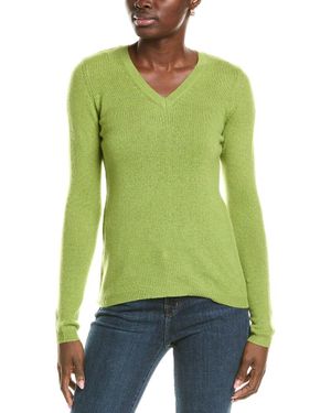 Forte V-Neck Cashmere Sweater - Green