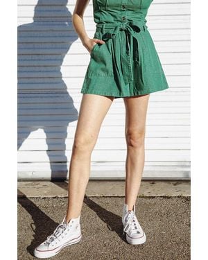 TRUEDAMES Clean Slate Denim Shorts - Green