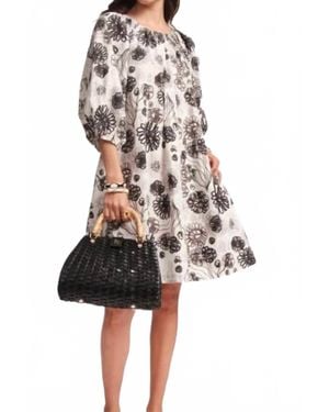 Frances Valentine Flower Dress - Gray