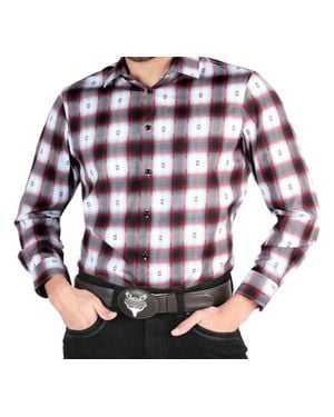El Señor De Los Cielos El General Casual Long Sleeve Shirt - Red